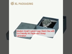Современный небольшой Custom Logo Watch Box с экологически чистой художественной бумагой и глянцевой ламинировкой