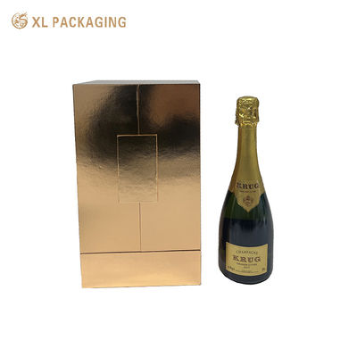 Купить Двухдверная Qpen Rose Gold Glossy Magnetic Paper Packaging Box для вина и спиртных напитков Производство в сети