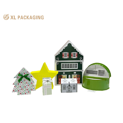 Купить XL Packaging Фабрика по производству коробок для индивидуальной упаковки  Индивидуальная пустая косметическая коробка-календарь в форме рождественской елки, маленькая выдвижная подарочная упаковочная коробка Производство в сети