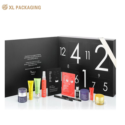 Купить Подарочная коробка XL Packaging, индивидуальная упаковка, индивидуальный логотип, одноцветный CMYK дизайн, коробка-календарь на 12 ящиков для чайных пакетиков, ухода за кожей, косметики Производство в сети