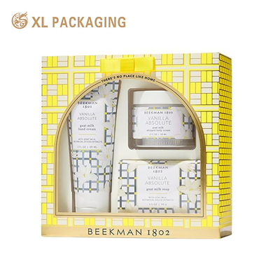 Купить Коробки для косметики с индивидуальной печатью XL Packaging, изготовленные на заказ, из бумаги для роскошной подарочной упаковки наборов косметики по уходу за кожей с тиснением Производство в сети