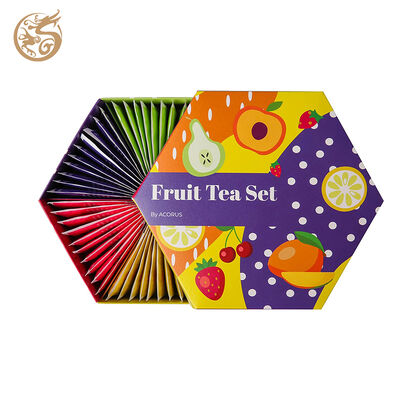 купить Custom Printed Hexagonal Tea & Dessert Gift Box With Paper Divider Insert Packaging Производство в сети
