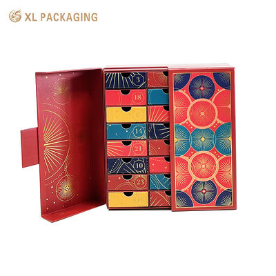 OEM Luxury Gold Foil Advent Calendar Box с 24 ящиками