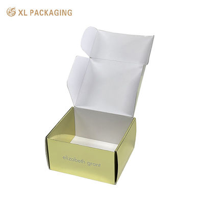 Luxury Gold Cosmetic Corrugated Mailer Boxes, Custom Embossed Hexagon Corrugated Mailer для косметических изделий