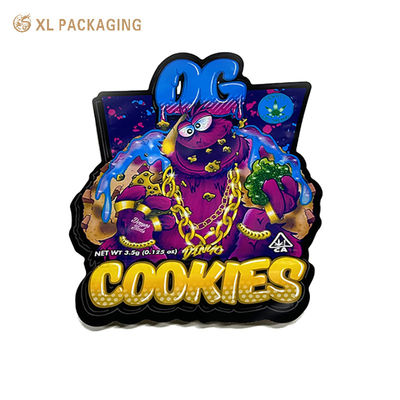 Запахоустойчивый Mylar Zipper Bag Custom Paper Sticker Запечатанный пластиковый пакет для упаковки конфеты