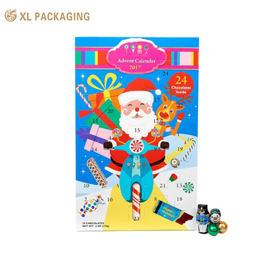 XL Packaging Custom Luxury Boxes Custom Design Christmas Cosmetic Advent Calendar Box 24 Days Calendar Бумажная упаковка Шоколадные печенье Конфеты Подарочная коробка