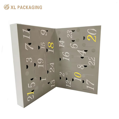 XL Packaging Custom Gift Box Packaging Custom Luxury Christmas Makeup Countdown Box Косметический календарь прихода Packaging Box Календарь прихода Подарочная коробка с флакованной подносом
