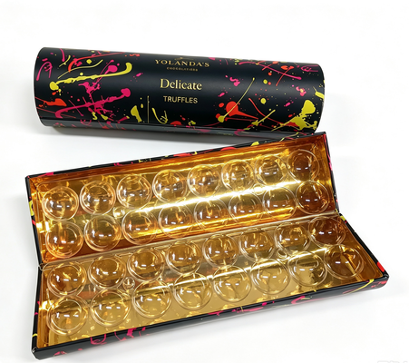 Shell Shape Chocolate Box Gold Inside Food Safe Tray Fancy Foil Logo Printing