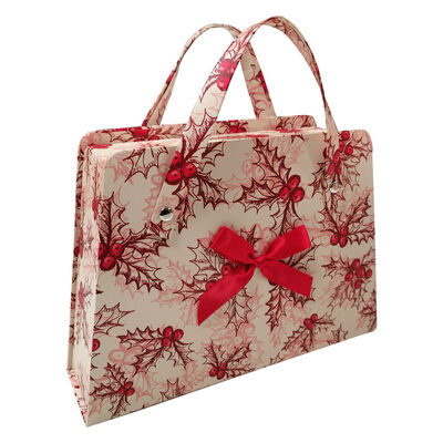 Suitcase Style Food Safe Gift Box Cookies Tea Packaging With Handle Fancy Printing